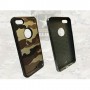 Удароустойчив камуфлажен калъф за iPhone 6/6s с кафяв кант 
