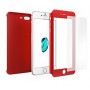 360-градусов калъф за iPhone 8 Plus Red