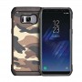  Удароустойчив камуфлажен калъф за Samsung Galaxy S8 с кафяв кант