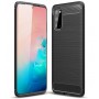 Силиконов гръб Carbon Fiber за Samsung Galaxy S20 Black