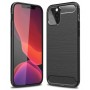 Силиконов гръб Carbon Fiber за iPhone 12 Pro Black