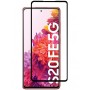 Извит стъклен протектор Full Glue за Samsung Galaxy S20 FE с черна рамка