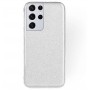 Блестящ силиконов гръб Shining за Samsung Galaxy S21 Ultra Сребрист