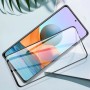 Извит стъклен протектор Full Glue за Xiaomi Redmi Note 10 с черна рамка