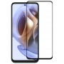 Извит стъклен протектор Full Glue за Motorola G31 с черна рамка