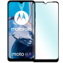 Извит стъклен протектор Full Glue за Motorola Moto E22 с черна рамка