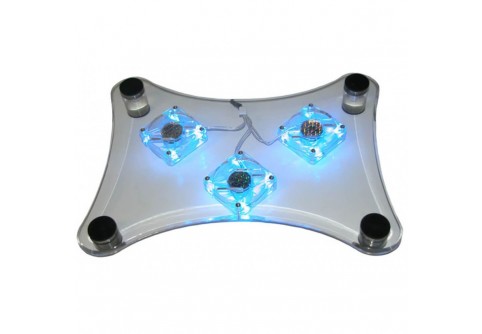 Охладител за лаптоп с 3 вградени вентилатора