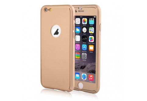 360-градусов калъф за iPhone 6/6s Plus Gold 