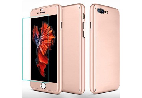 360-градусов калъф за iPhone 7 Plus Rose Gold 
