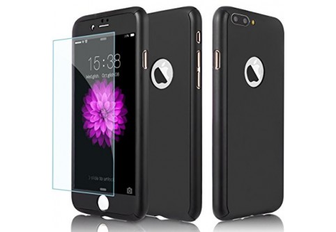 360-градусов калъф за iPhone 7 Plus Matte Black 