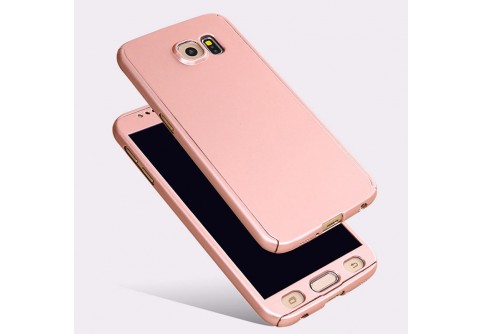 360-градусов калъф за Samsung Galaxy S6 Rose Gold 