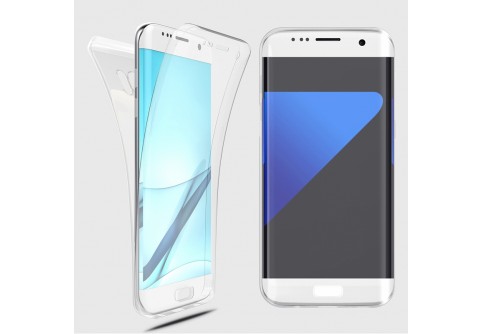 360-градусов силиконов кейс за Samsung Galaxy S7 Edge Прозрачен