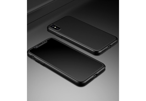 360-градусов калъф за iPhone X Matte Black 