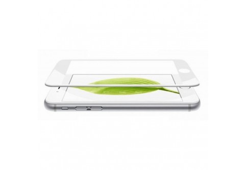 4D стъклен протектор за целия дисплей за iPhone 8 Plus бял