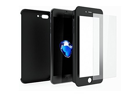 360-градусов калъф за iPhone 8 Plus Matte Black