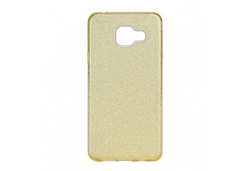 Блестящ силиконов гръб Forcell Shining за Samsung Galaxy A3 2016 Златист