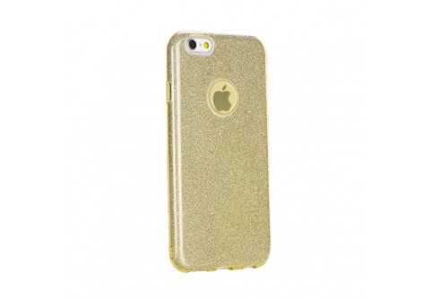 Блестящ силиконов гръб Forcell Shining за iphone 5/5S/SE Златист