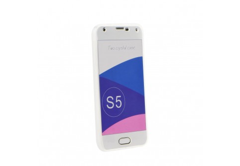  360-градусов силиконов кейс за Samsung Galaxy S5 Прозрачен