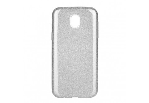 Блестящ силиконов гръб Forcell Shining за Samsung Galaxy J3 2017 Сребрист