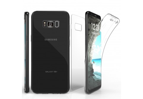 360-градусов силиконов кейс за Samsung Galaxy S8 Plus Прозрачен