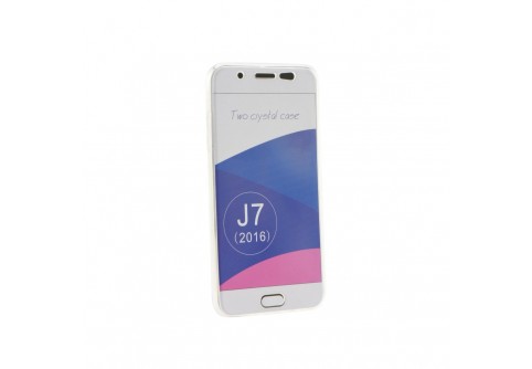    360-градусов силиконов кейс за Samsung Galaxy J7 2016 Прозрачен
