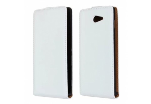 Кожен Flip калъф за LG Zero Бял