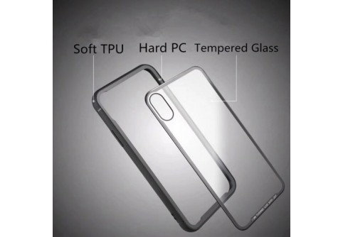 Луксозен калъф със стъклен гръб за iPhone X/10 