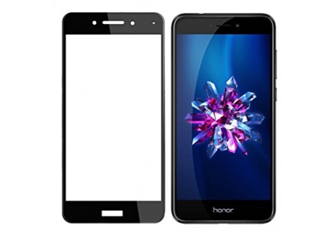 Извит стъклен протектор Full Glue за Huawei Honor 8 lite/P8 lite 2017 с черна рамка