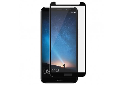Извит стъклен протектор Full Glue за Huawei Mate 10 Lite с черна рамка