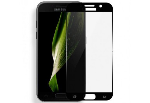 Извит стъклен протектор Full Glue за Samsung Galaxy A5 2017 с черна рамка