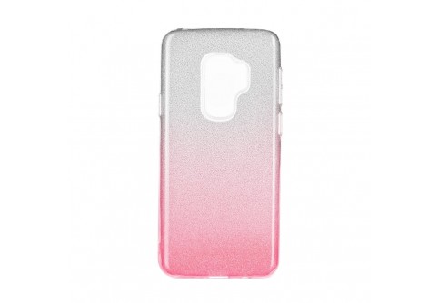 Блестящ силиконов гръб Forcell Shining за Samsung Galaxy S9 Сребрист - Розов