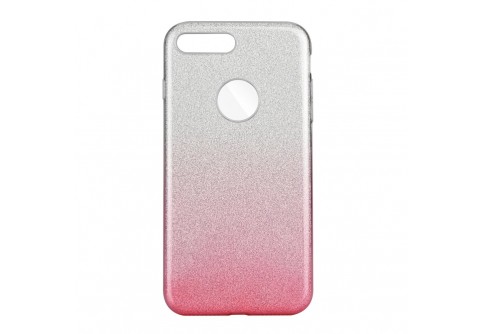 Блестящ силиконов гръб Forcell Shining за iphone 7/8 Plus Сребрист - Розов