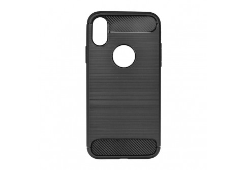 Силиконов гръб Forcell Carbon за iPhone X/10 Black