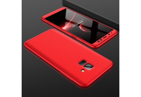 360-градусов калъф iPAKY за Samsung Galaxy A8 2018 Red