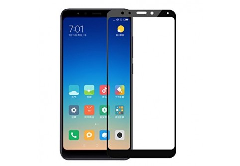 Извит стъклен протектор Full Glue за Xiaomi Redmi 5 с черна рамка