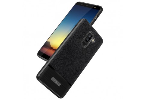 Стилен калъф, имитиращ кожа за Samsung Galaxy A6 Plus 2018