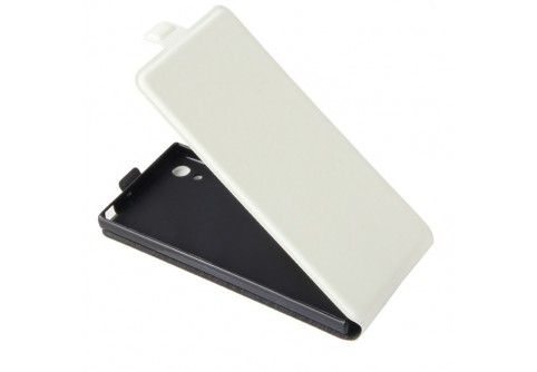 Кожен Flip калъф за Samsung Galaxy Note 4 Бял