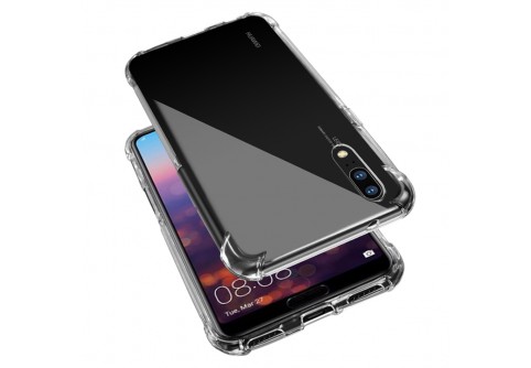 Удароустойчив прозрачен силиконов гръб за Huawei P20 