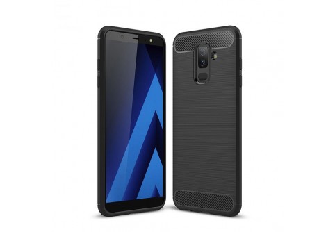 Силиконов гръб Carbon Fiber за Samsung Galaxy A6 Plus 2018 Black
