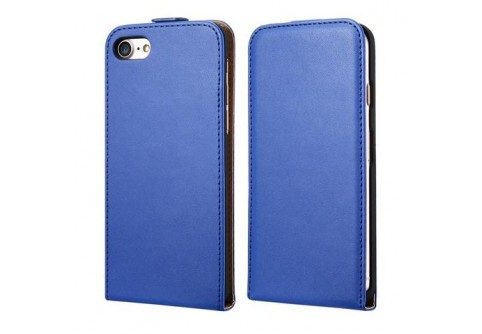 Кожен Flip калъф за LG K5 Син