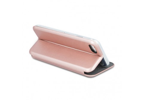 Кожен калъф бизнес серия за Huawei Y6 2018 Розово злато