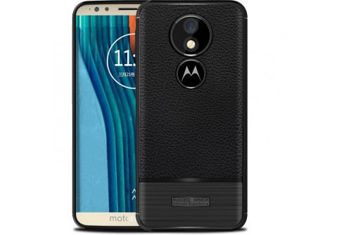 Стилен калъф, имитиращ кожа за Lenovo-Motorola Moto G6 Play
