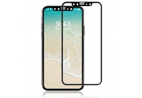 4D стъклен протектор за целия дисплей за iPhone XS Max Черен