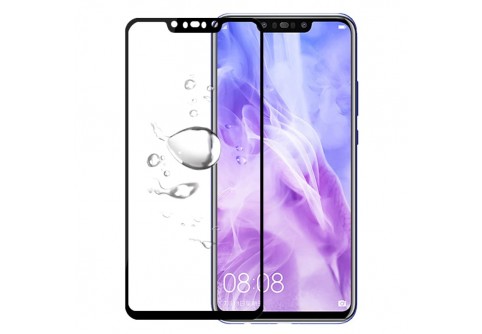 Извит стъклен протектор Full Glue за Huawei Mate 20 Lite с черна рамка