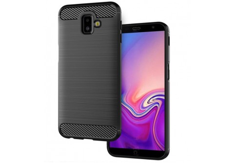 Силиконов гръб Carbon за Samsung Galaxy J6 Plus 2018 Black