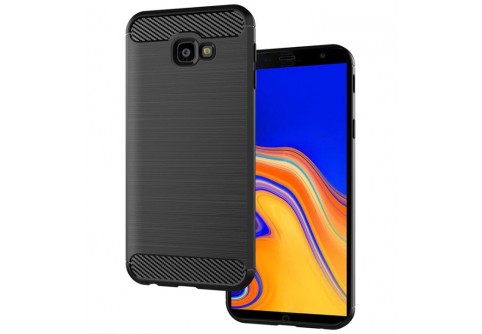 Силиконов гръб Carbon Fiber за Samsung Galaxy J4 Plus 2018 Black