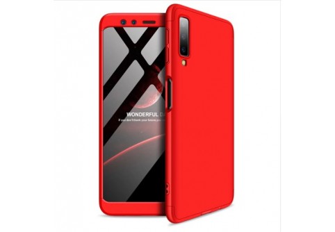 360-градусов калъф iPAKY за Samsung Galaxy A7 2018 Red