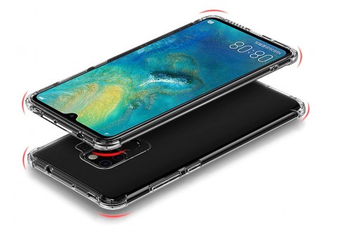 Удароустойчив прозрачен силиконов гръб за Huawei Mate 20 