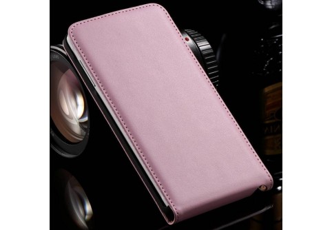 Кожен Flip калъф за Samsung Galaxy Note 4 Розов