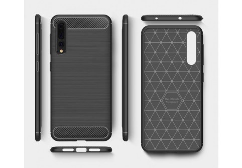 Силиконов гръб Carbon Fiber за Huawei P20 Pro Black
